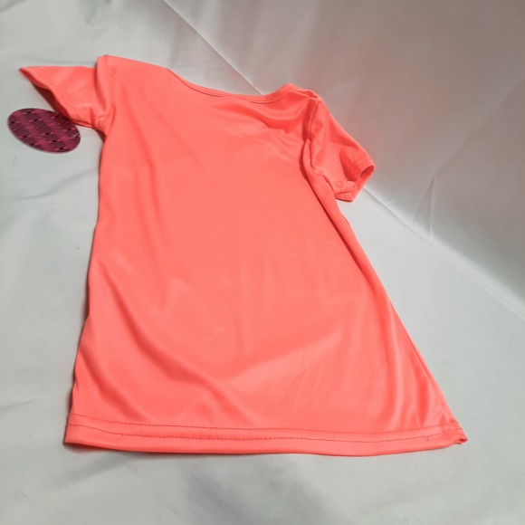NWT Diva Dream Believe Achieve Silky Neon Peachy Orange Top Size M 7/8 - Picture 2 of 4